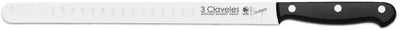 CUCHILLO TRES CLAVELES # 1140 (1141) INOX UNIBL 30cm SALMONERO(OF)