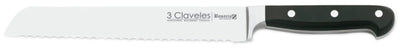 CUCHILLO TRES CLAVELES # 1591 INOX FORJADO M/ALEMAN PANERO 20 CMS(OF)