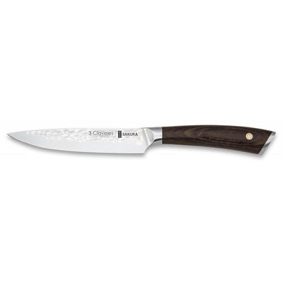 CUCHILLO TRES CLAVELES FORJADO #1016 SAKURA COCINA 12,5 CMS
