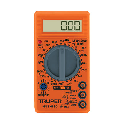 MULTIMETRO DIGITAL CASERO MUT-830 TRUPER
