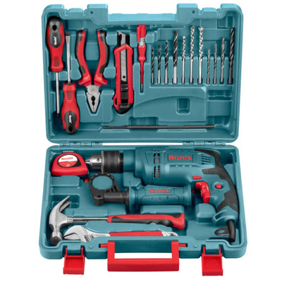 Kit Taladro Percutor Ronix RS-0001 650W 220V