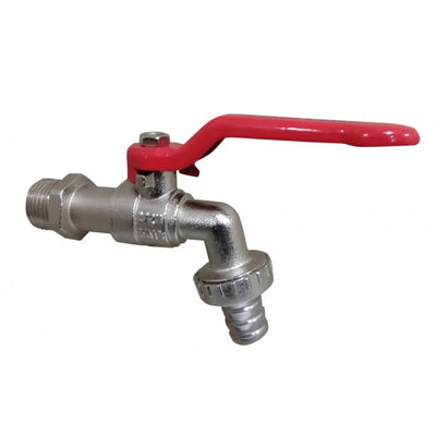 Llave De Bola Riego Jardin Lavadero Manilla Roja Hoffens