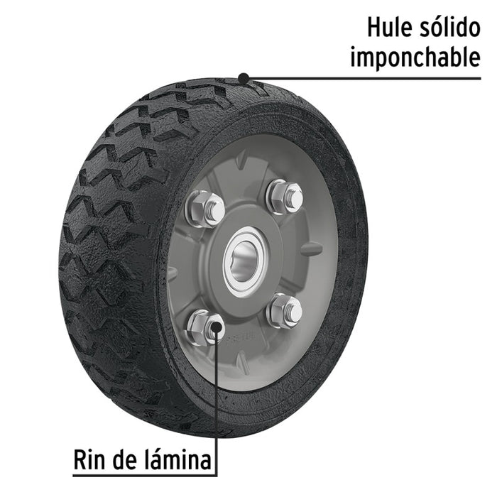 RUEDA P/CARRO T/ YEGUA COMPLETA PRETUL (TRUPER) IMPONCHABLE 6 # RD-62  (45480)
