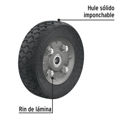 RUEDA P/CARRO T/ YEGUA COMPLETA PRETUL (TRUPER) IMPONCHABLE 7 #RD-72  (45483)
