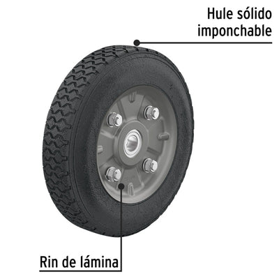RUEDA P/CARRO  T/ YEGUA COMPLETA PRETUL (TRUPER) IMPONCHABLE 8 # RD-82  (45485)