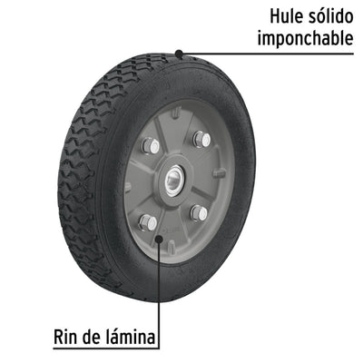 RUEDA P/CARRO T/ YEGUA COMPLETA PRETUL (TRUPER) IMPONCHABLE 9 # RD-92  (45487)