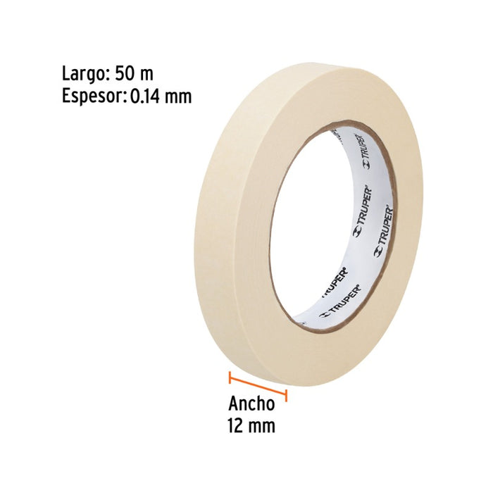 CINTA MASKING TRUPER P/ENMASCARAR 1/2 X 50MT # MSK-1/2  (12589)