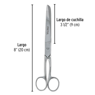 TIJERA PRETUL (TRUPER) COSTURA/OFICINA 8 #TP-8642-8  (23158)