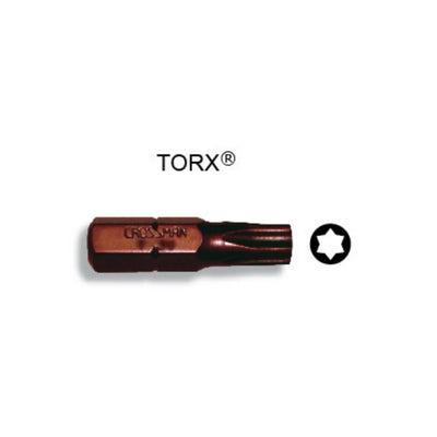 PUNTA CROSSMAN MAGNET. TORX T-5  1/4 X 25MM # 44-301 (10 UNI.)(OF)