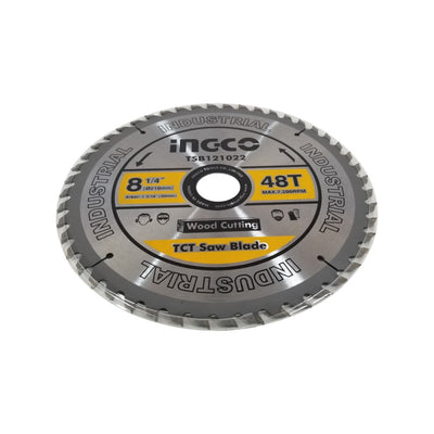 DISCO DE SIERRA CIRCULAR INGCO P/MADERA 48 DTS.210MM-8.1/4 # TSB121022