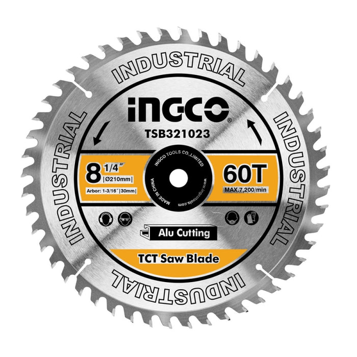 DISCO DE SIERRA CIRCULAR INGCO P/ALUMINIO 60 DTS. 210MM-8.1/4 # TSB321023