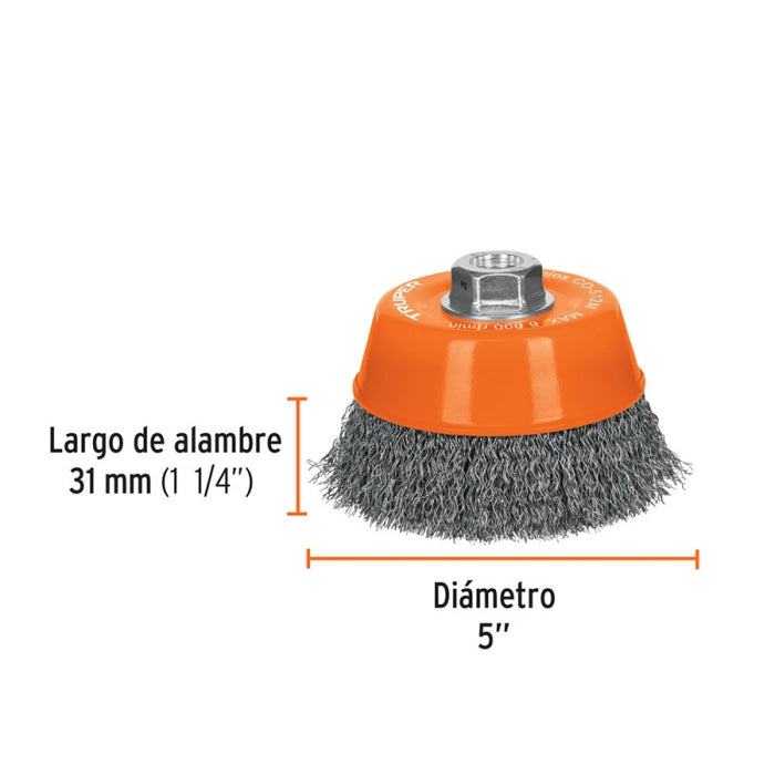 ESCOBILLA TRUPER DE COPA DIAM 5 P/ESMERIL FINA 14MM #CO-512M  (11538)