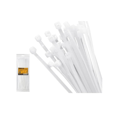 AMARRA PLASTICA INGCO BLANCA BOLSA 100 PZAS. LARGO 550 MM # HCT55090(OF)