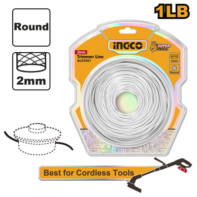 NYLON INGCO P/ORILLADORA 2,0 MM DOBLE BLISTER # ALS2001