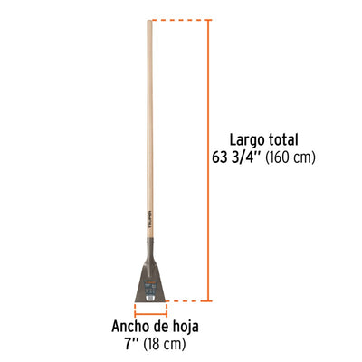 RASPADOR TRUPER HOJA 7 C/MANGO LARGO 54 # SCR-7  (18652)