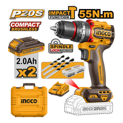 Taladro Ingco Impacto 20V CIDLI20558 alta