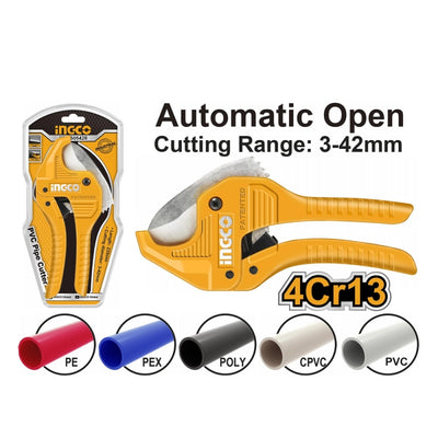 CORTA TUBOS INGCO  PVC  3 - 42 MM LONGITUD 193 MM #HPCS05428