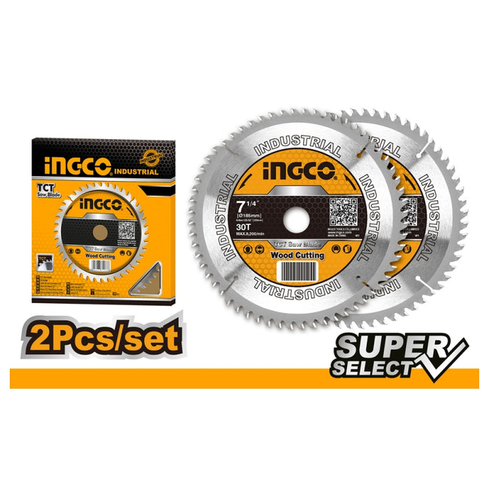 SIERRA CIRCULAR INGCO P/MADERA 7.1/4 X 30 DTS.JGO.2 PZAS. # TSB118510