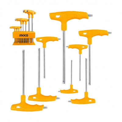 LLAVE TORX INGCO CON MANGO  T JGO. 8 PZAS (T10-T50) #  HHKT80838