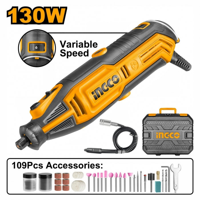 HERRAMIENTA MULTIFUNCIONAL INGCO 130 WATS C/ 109 ACCESORIOS # MG13328