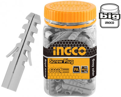 TARUGOS PLASTICOS INGCO 6 X 30 MM (ENVASE 200 PIEZAS) # HWSP0603011(OF)