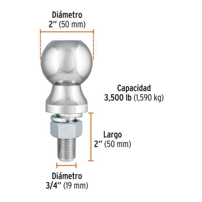 BOLA DE ARRASTRE TRUPER 3500 LB #BOLA-35  (44440)