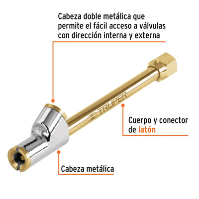 INFLADOR TRUPER CABEZA DOBLE 1/4 #VAL-INF-1/4  (19089)