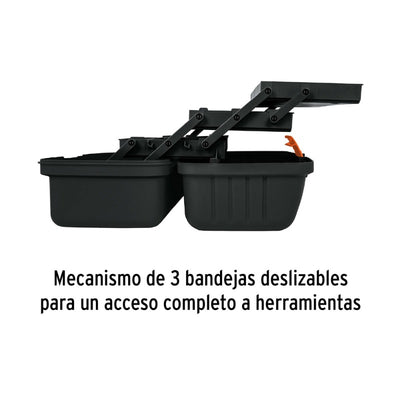 CAJA PARA PESCA TRUPER POLIPROPILENO 16  C/3 BANDEJAS #CPE-16N (10539)