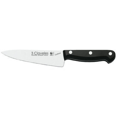 CUCHILLO TRES CLAVELES # 1158 INOX UNIBL 20cms COCINERO