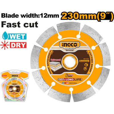 DISCO DIAMANTADO SEGMENTADO INGCO (9") 230X22,2MM #DMD0123013