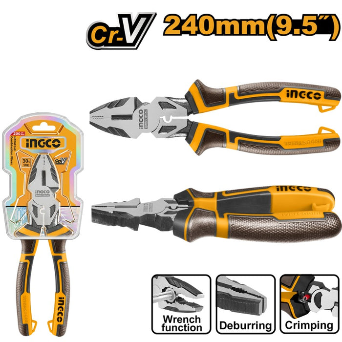 ALICATE INGCO UNIVERSAL REFORZADO INDUSTRIAL 9 1/2  #HHCP28240