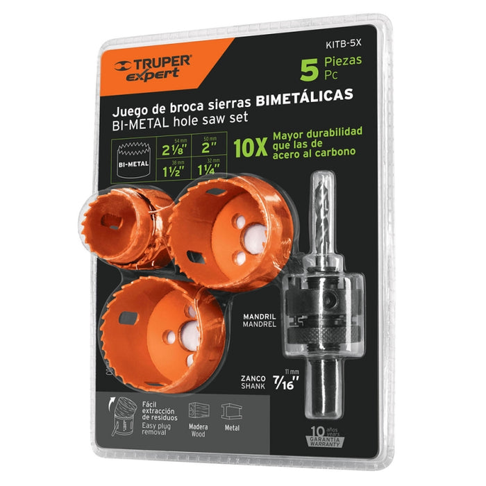 SIERRA COPA TRUPER 5 PIEZAS BIMETALICA # KITB-5X  (100815)