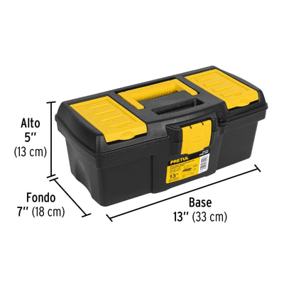 CAJA HERRAMIENTA PRETUL (TRUPER)  PLASTICA NEGRA  13 # CHP-13CP  (20602)
