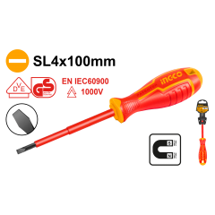 Atornillador Ingco Electrico Aislado 1000V 4 X 100 Mm # Hisd814100