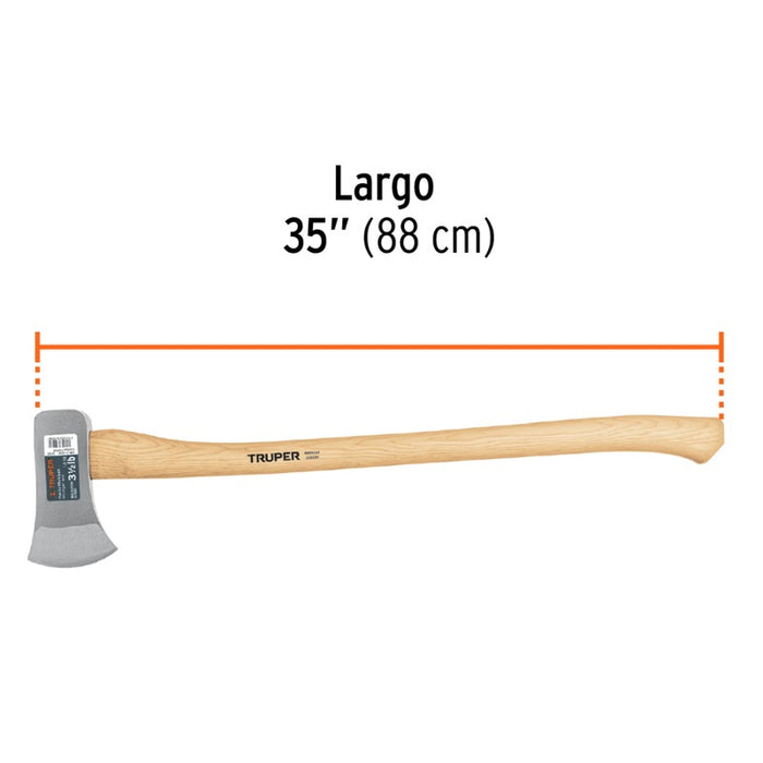 HACHA TRUPER MICHIGAN 3.1/2  LBS. M/MADERA HICKORY 34  # HM-3-1/2M  (14958)