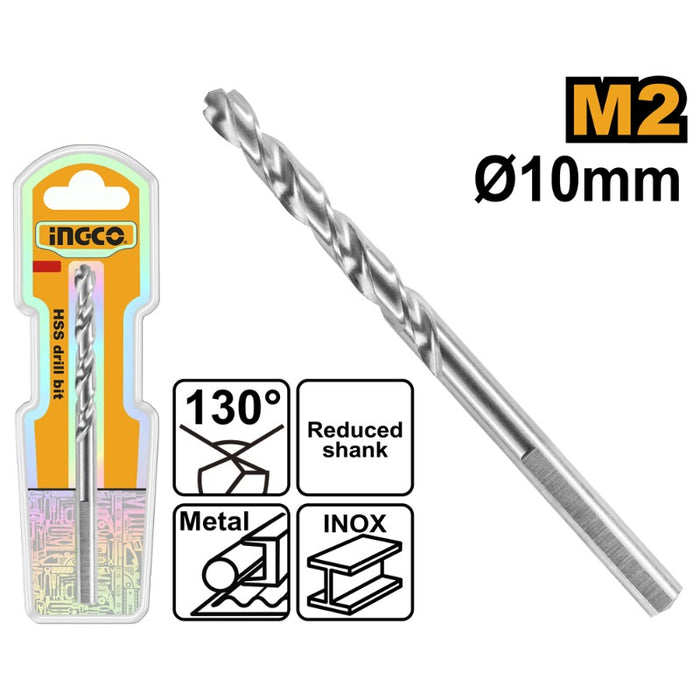BROCA PARA METAL HSS M2  INGCO 10 MM # DBT11300101