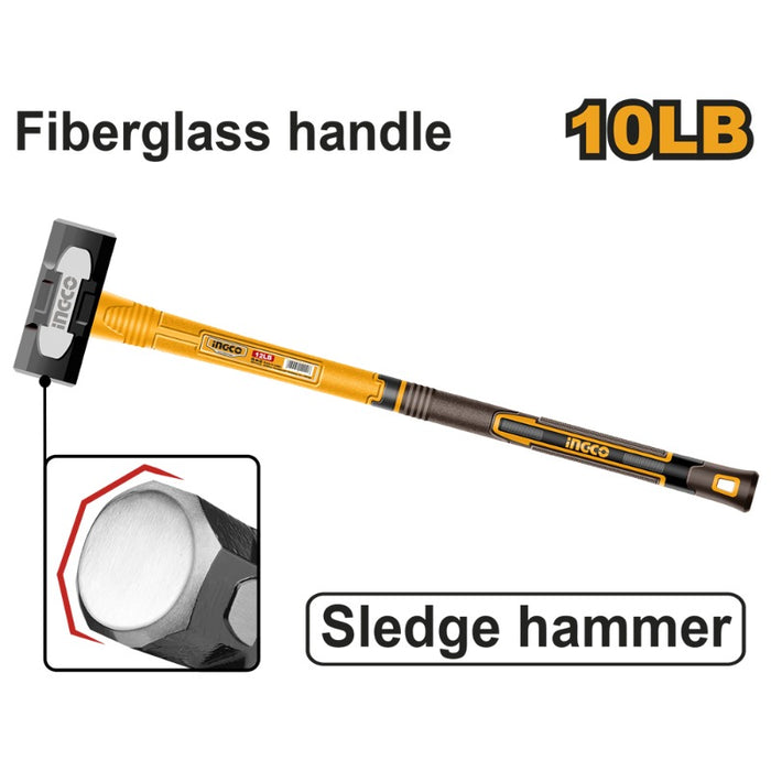 COMBO MARTILLO INGCO MANGO FIBRA VIDRIO 10 LBS # HSM81498