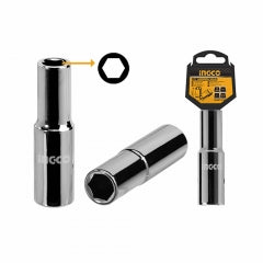 Llave Dado Largo Ingco 6 Pta 1/2 Dr 27 Mm # Hhast12273L