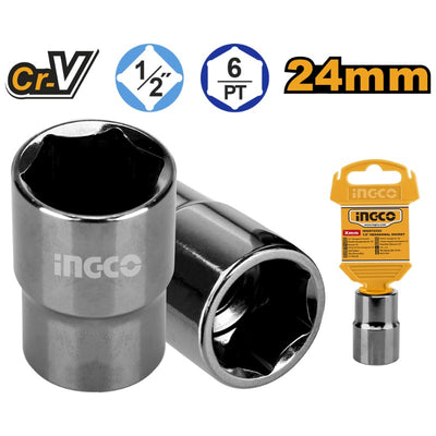 LLAVE DADO INGCO 6 PTA 1/2 DR  24 MM # HHAST12241