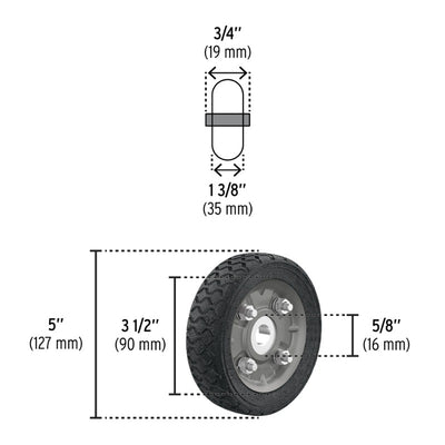 RUEDA P/CARRO T/ YEGUA PRETUL (TRUPER)  IMPONCHABLE 5 # RD-51  (45478)
