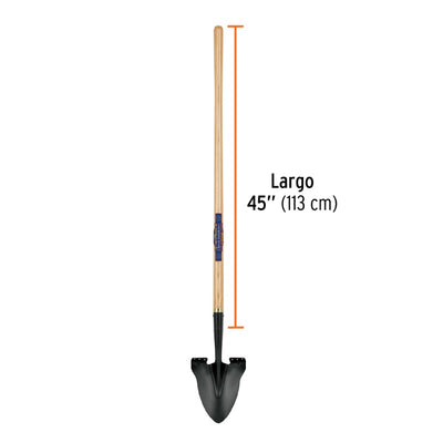PALA TRUPER REDONDA ACERO CARBONO C/MANGO MADERA 45 #PRL-CG  (17204)