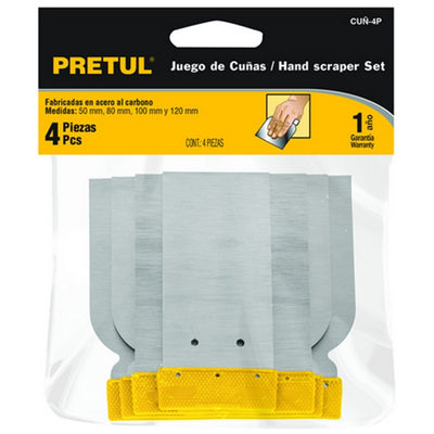 LAINA PRETUL (TRUPER) JGO 4PZAS  50-80-100-120 MM  #CUÑ-4P  (24200)