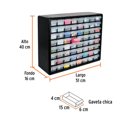 ORGANIZADOR TRUPER 64 COMPART. #ORG-64  (10895)