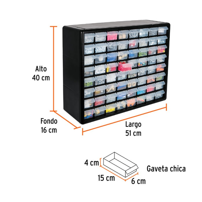 ORGANIZADOR TRUPER 64 COMPART. #ORG-64  (10895)