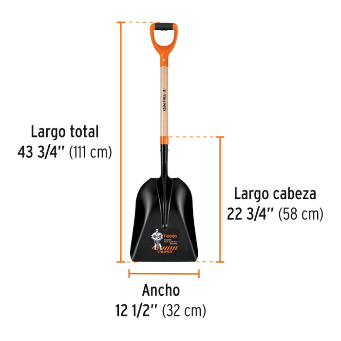 PALA TRUPER CARBONERA M/MADERA PUNO Y #PCAY-P  (17164)
