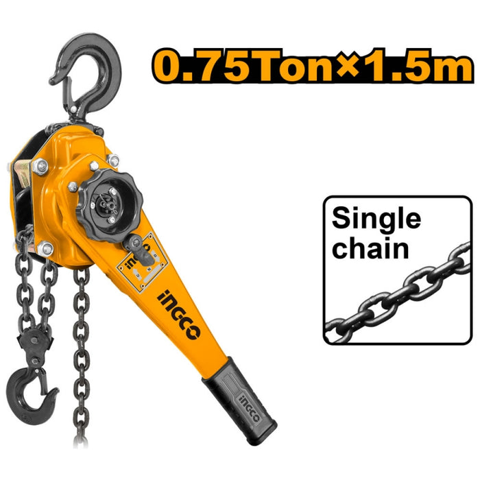 TECLE PALANCA INGCO  0,75 TON X 1,5 MTS # HSLB0075