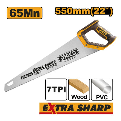 SERRUCHO INGCO CARPINTERO MANGO FIBRA VIDRIO 22 # HHAS08550