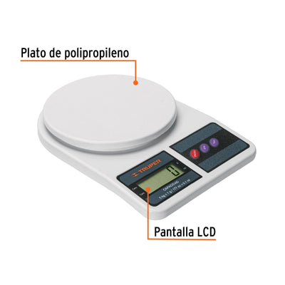 BALANZA COCINA TRUPER DIGITAL P/5 KILOS #BASE-5EP  (15161)