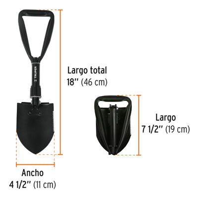 PALA PLEGABLE TRUPER MULTIFUNCIONAL LARGO 18  #PLE-18  (16018)