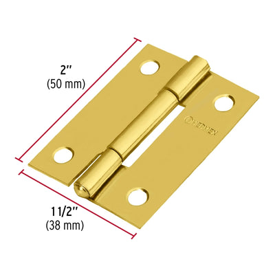 BISAGRA HERMEX-TRUPER ACERO LATONADO 2 x 1.1/2 #BR-201(BI-20L) 20UNI.  (43194)